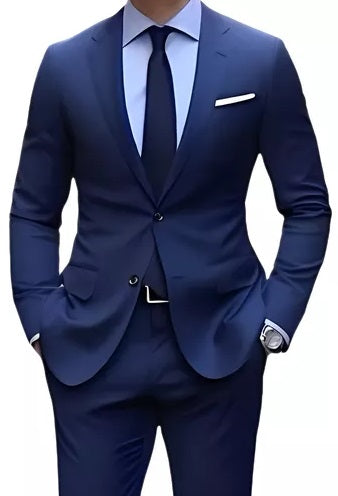 Terno Oxford Slim Azul Marinho