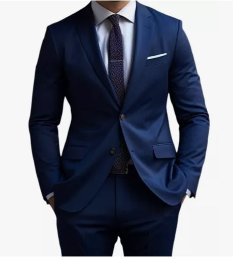 Terno Oxford Slim Azul Marinho
